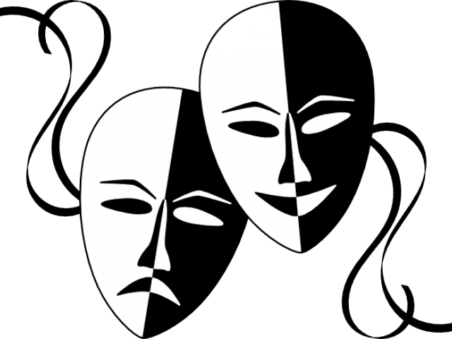Masks Clipart Clip Art - Theatre Masks (640x480)
