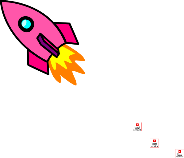 Pink Rocket Clip Art - Clip Art Space Ship (600x514)