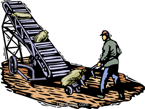 Conveyor Belt Royalty Free Vector Clip Art Illustration - Conveyor Belt Royalty Free Vector Clip Art Illustration (480x361)