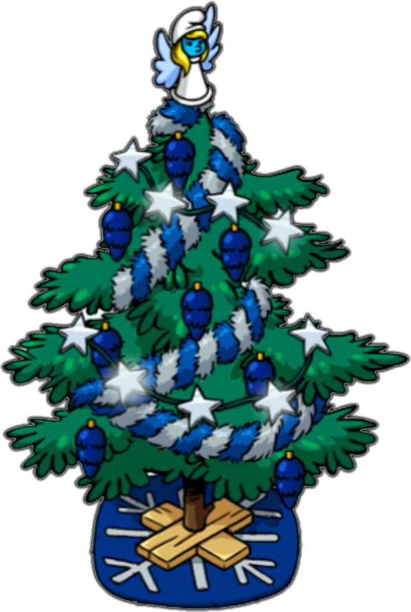 Smurfs Christmas Tree (598x890)