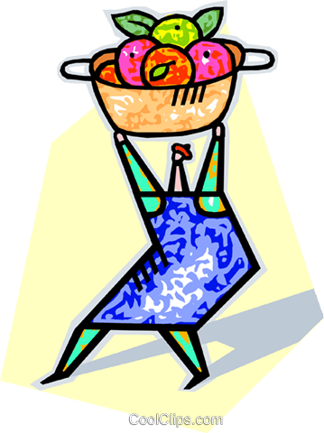 Human Form With A Bowl Of Fruit Royalty Free Vector - Food (359x480)