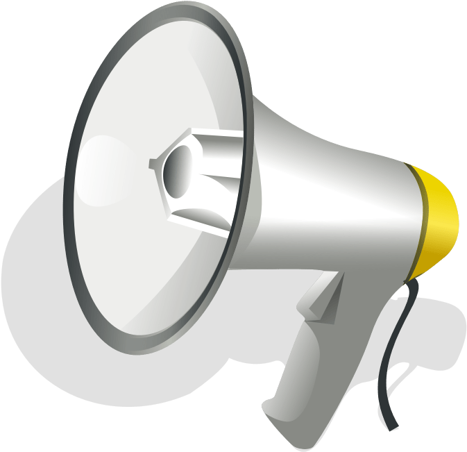 Free Megaphone Clip Art - Transparent Background Loudspeaker Clipart (800x800)