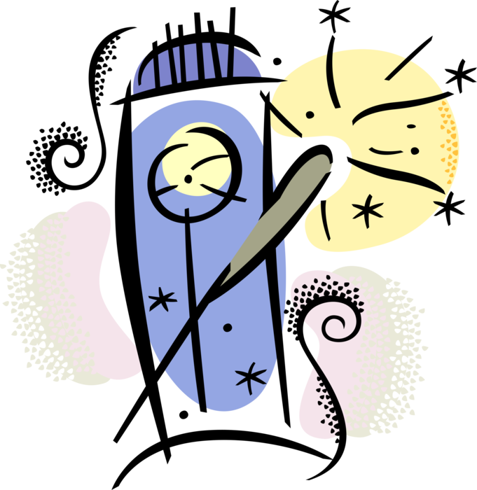 Vector Illustration Of Sparkler Hand-held Fireworks - Vector Illustration Of Sparkler Hand-held Fireworks (681x700)