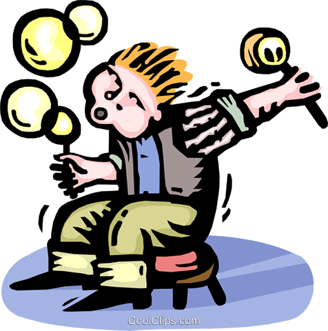 Child Blowing Bubbles Royalty Free Vector Clip Art - Child Blowing Bubbles Royalty Free Vector Clip Art (476x480)