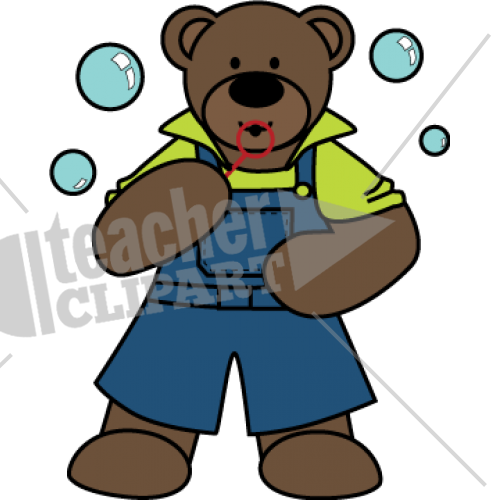 B Bear Blowing Bubbles - B Bear Blowing Bubbles (500x500)