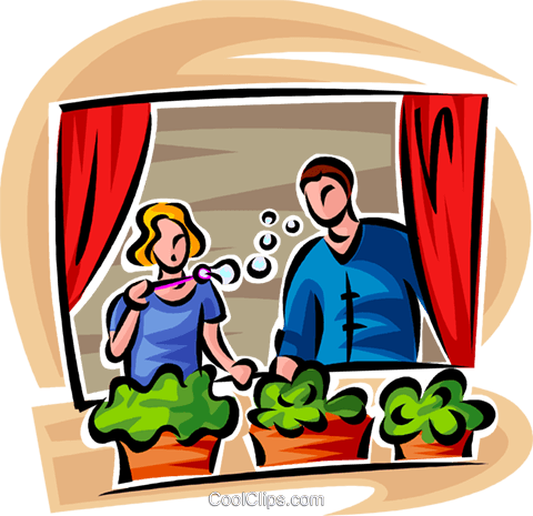 Little Girl Blowing Bubbles Royalty Free Vector Clip - Little Girl Blowing Bubbles Royalty Free Vector Clip (480x465)