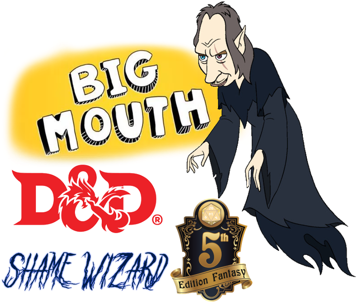 5e Silent Image Transparent Background - Shame Wizard Big Mouth (723x633)