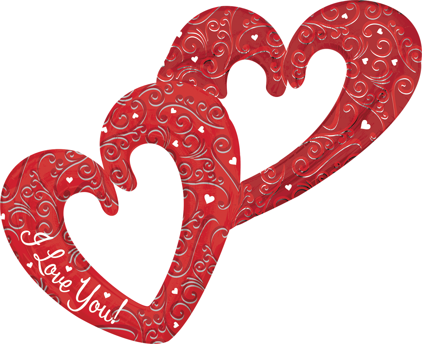 Multi Balloon Love Interlocking Hearts 53" P70 - Multi Balloon Love Interlocking Hearts 53" P70 (1400x1142)