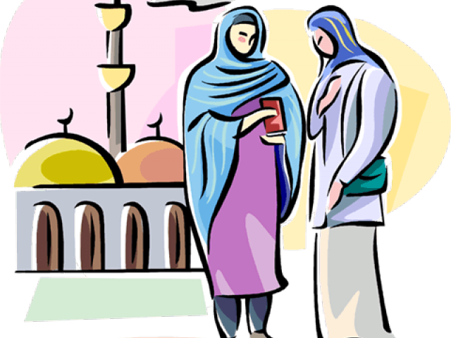 Arab Clipart Hijab - Frau Mit Kopftuch Clipart (640x480)
