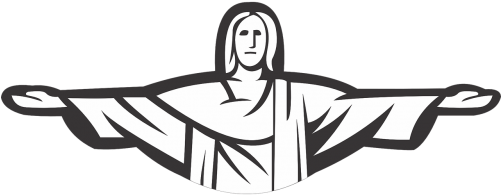 Christ The Redeemer Clipart Drawing - Christ The Redeemer Clipart (500x250)