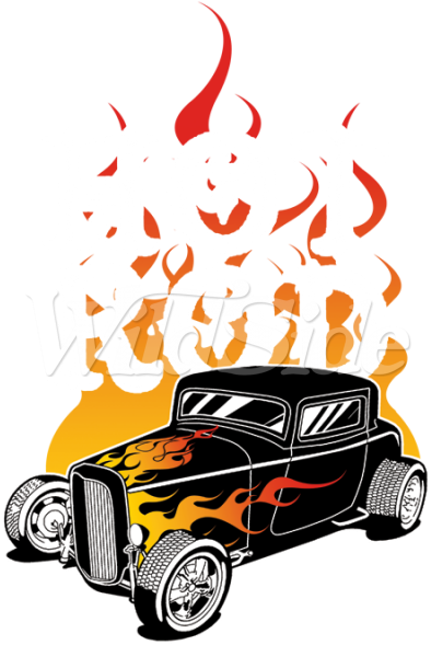 Hot Rod With Flames Picture Free Stock - Hot Rod With Flames Picture Free Stock (394x589)