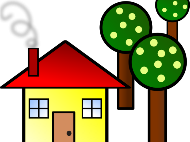 Smoke Clipart House Chimney - Simple House Clipart (640x480)