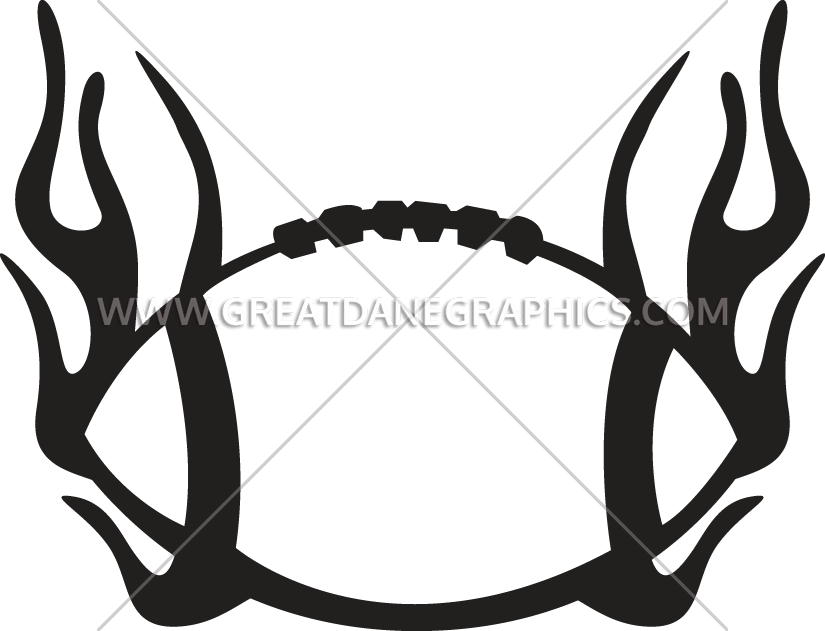 Football With Flames - Emblem (825x631)