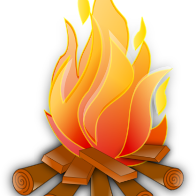 Fireplace Clipart Fireside Chat - Big Bonfire Clip Art (400x400)