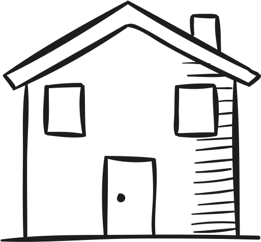 Mobile - House Without Door Clipart Black And White (512x512)