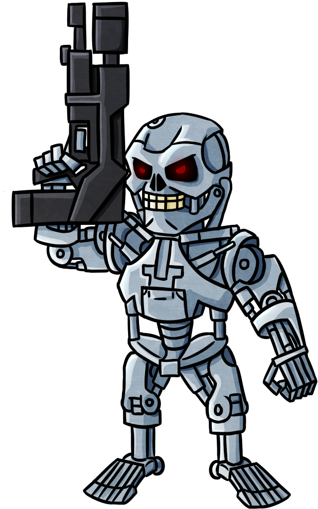 The Time Traveling Cyborg By Kingvego The Time Traveling - T 800 Chibi (1000x1050)
