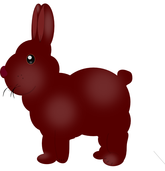 Chocolate Colored Bunny Svg Clip Arts 576 X 595 Px - Chocolate Colored Bunny Svg Clip Arts 576 X 595 Px (576x595)