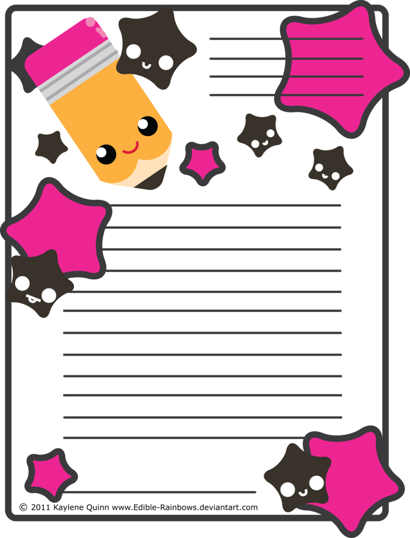 New Dreaming On A Star Stationery - Kawaii Star (800x1048)