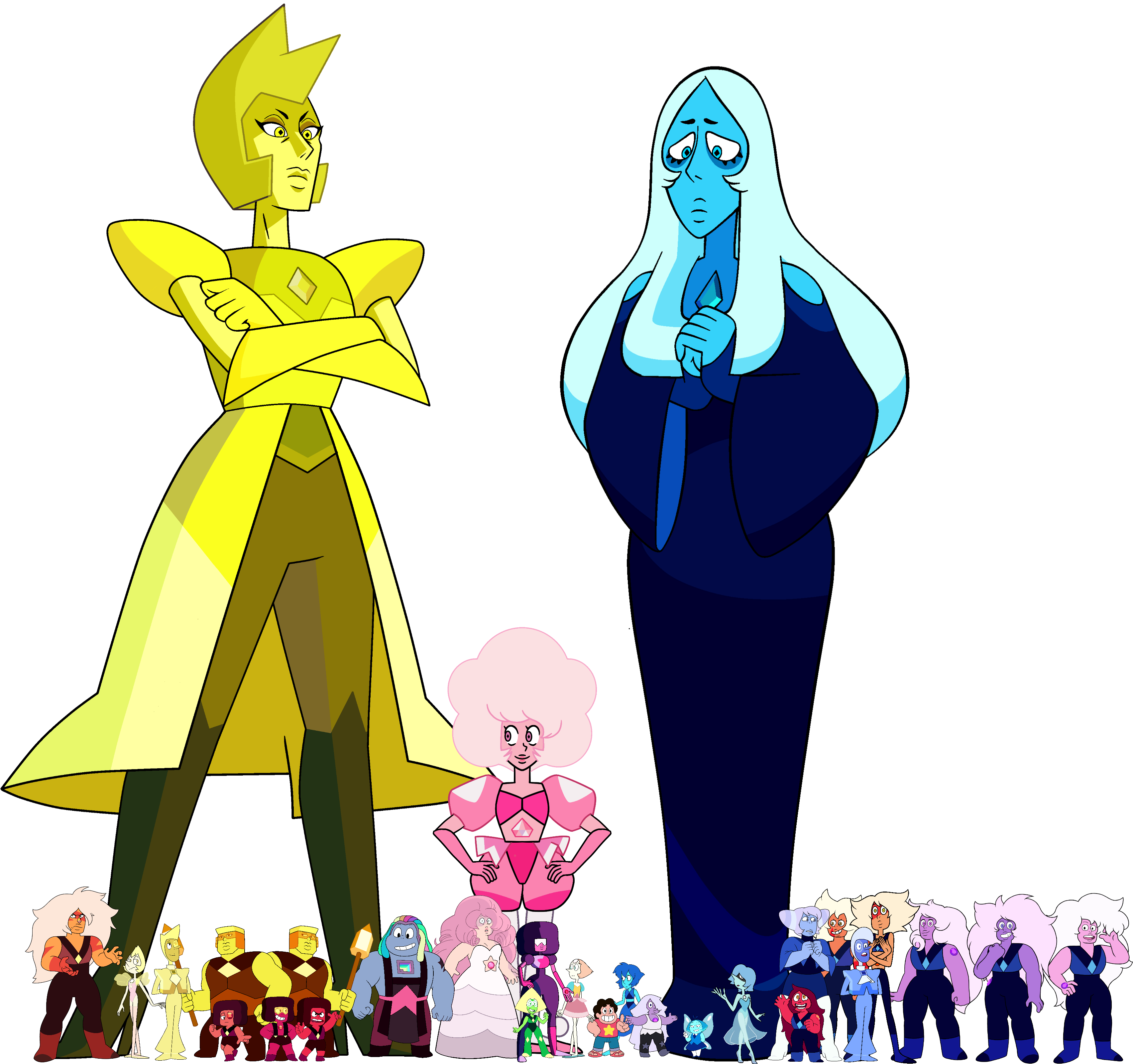 Heights Clipart Height Comparison - Yellow Diamond Steven Universe Diamond (3508x3213)