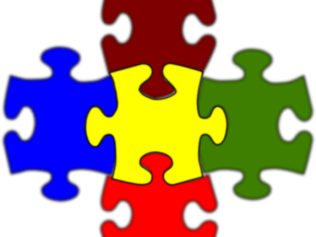 Pice Clipart Five - 5 Jigsaw Pieces Png (640x480)