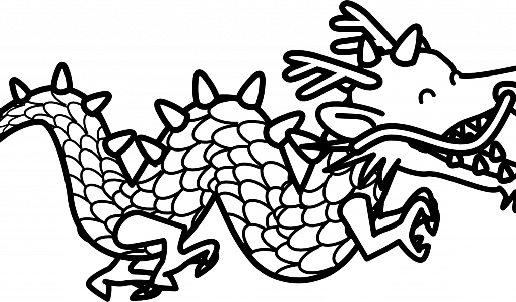 Download By Size - Chinese Dragon Cartoon Png (1024x600)