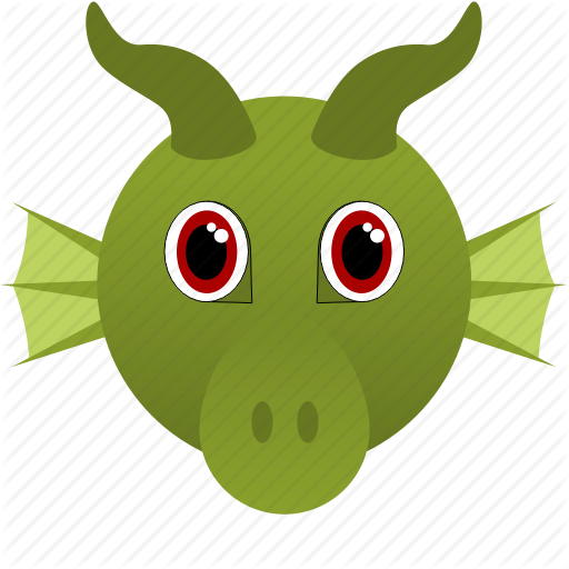 Icons Clipart Dragon - Dragon Face Cartoon Png (512x512)