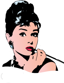 Presenting - Audrey Hepburn Poster Pink (375x360)