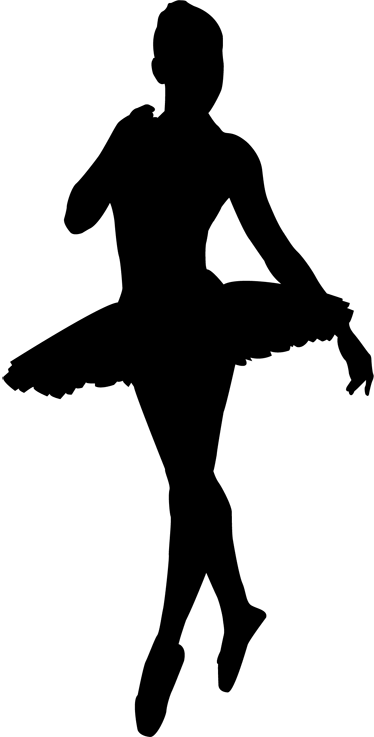 Ballerina Silhouette Sticker - Woman Silhouette (374x737)