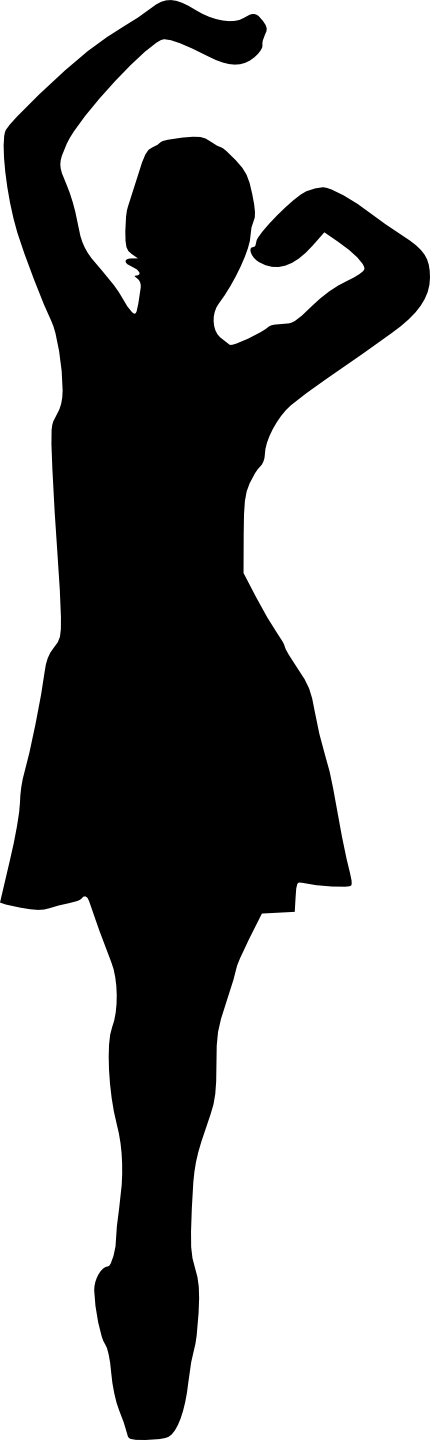 20 Ballerina Silhouette - Silhouette (430x1440)