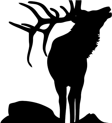 Elk Clipart Scene - Elk Clipart Black And White (640x480)