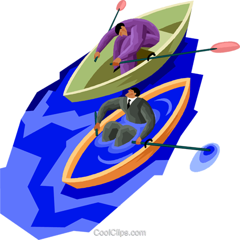 Two Men In A Boat Race Royalty Free Vector Clip Art - Boat Race Clip Art (480x480)