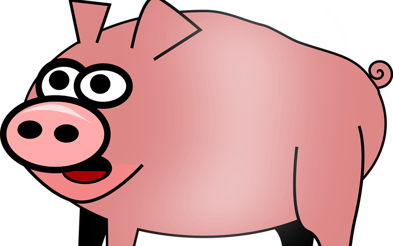 Pig Free Stock Photo Illustration Of Cartoon Pig - Pig With No Background (1368x855)