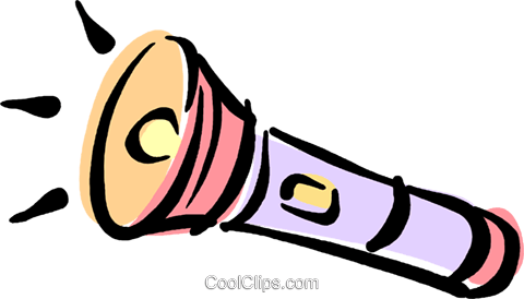 Flashlight Royalty Free Vector Clip Art Illustration - Taschenlampe Gif (480x274)