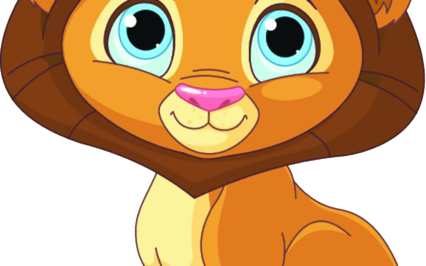 Cartoon Cat Sitting Clipart Image - Gambar Kartun Singa Lucu (1368x855)