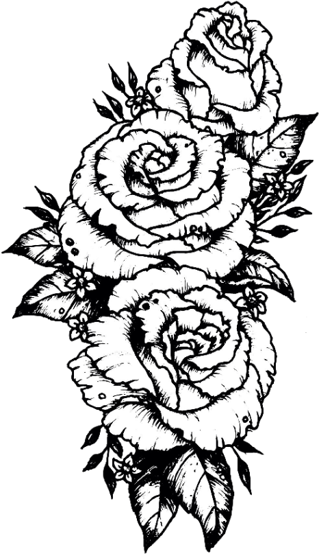 Cute Flower Clipart - Rose Forearm Tattoo Drawing (1024x1024)