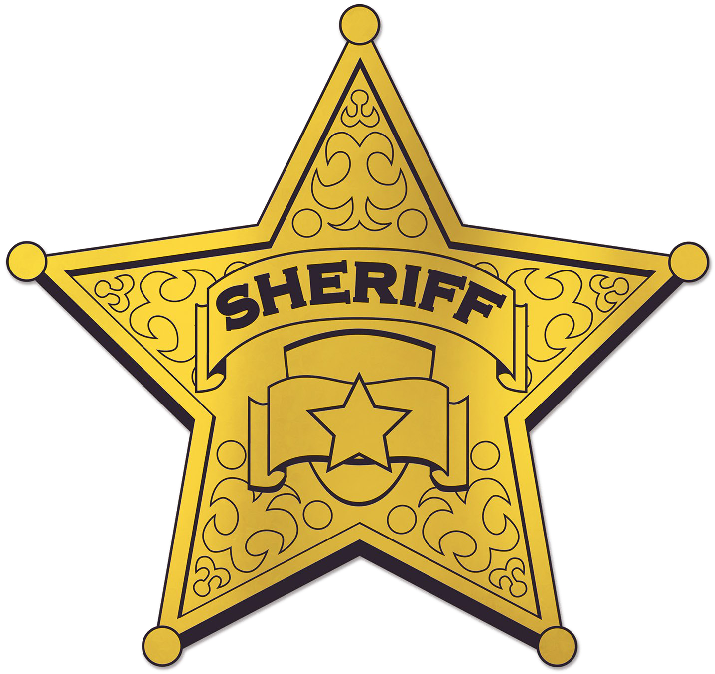 Sheriff Badge Png Hd - Silhouette Of A Sheriff (1500x1500)