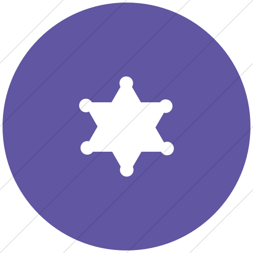 Foundation 3 Sheriff Badge Icon Flat Circle White On - Snapchat (512x512)