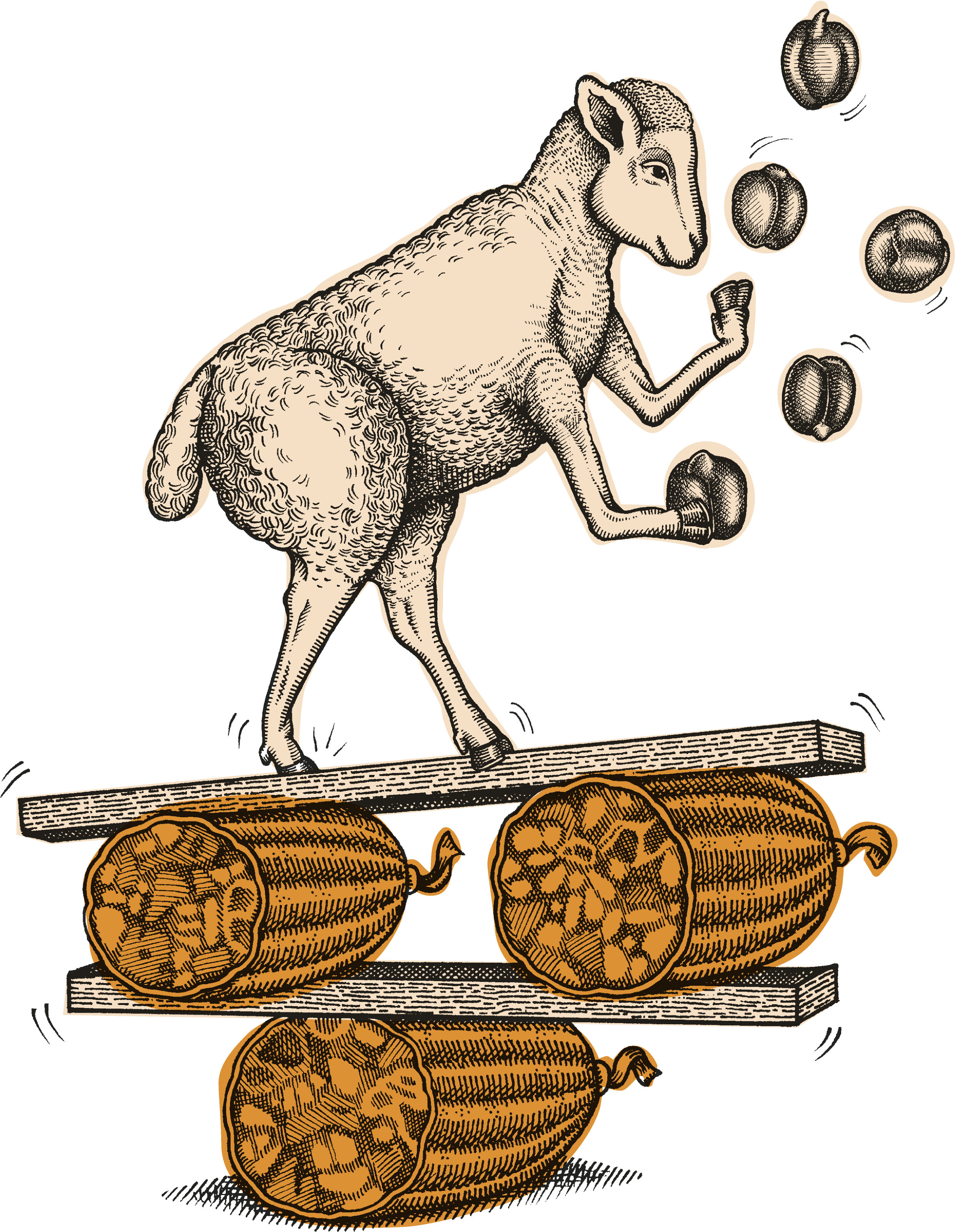 Ham Clipart Lamb Leg - Working Animal (3473x3473)