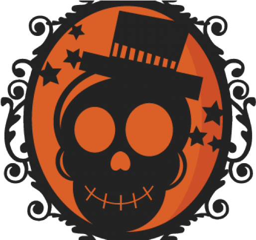 Skeleton Clipart Orange - Free Cute Halloween Silhouettes (640x480)