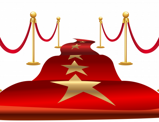 Red Carpet Clipart Png - Red Carpet Hollywood Clip Art (520x400)