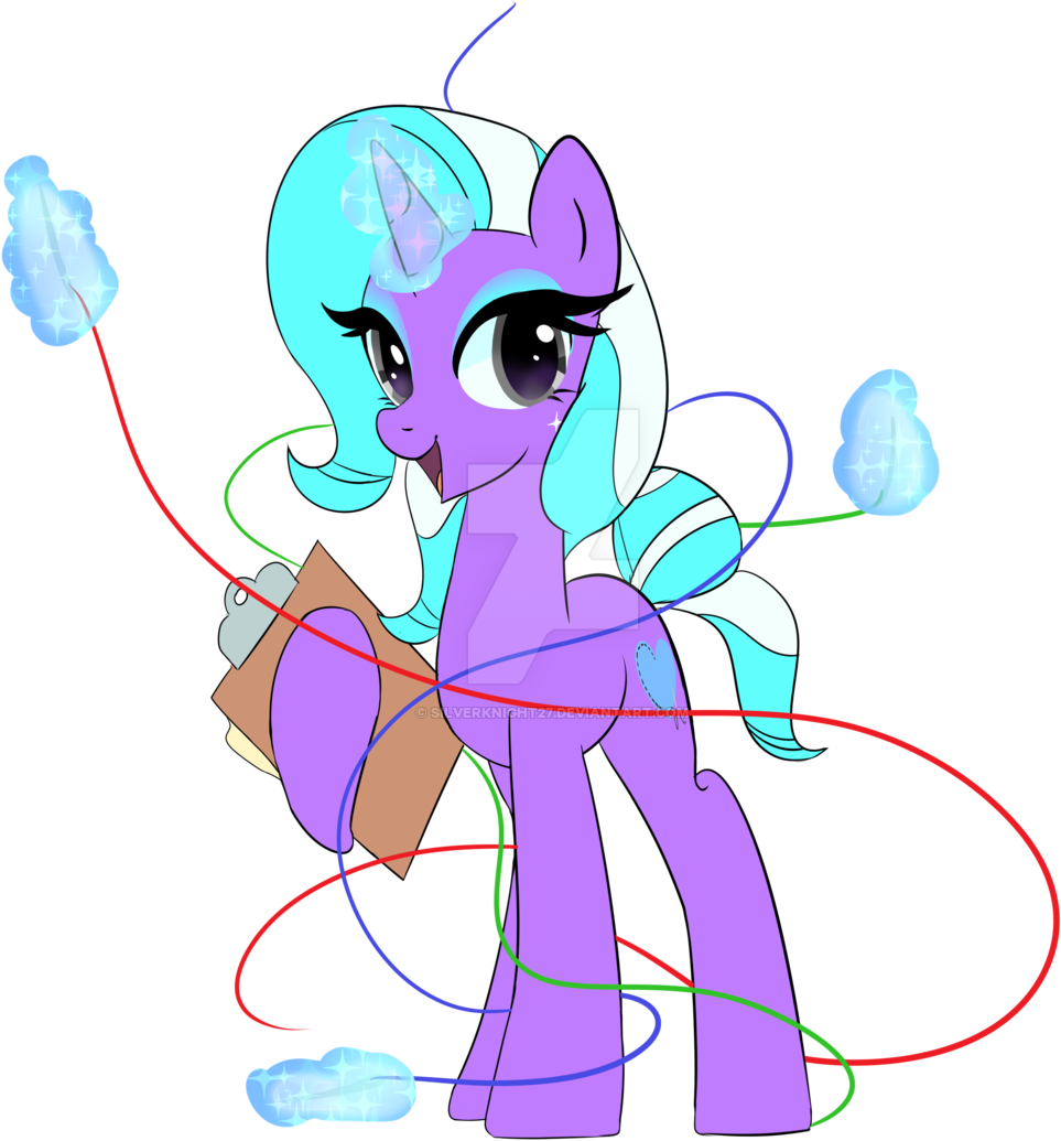 Silverknight27, Clipboard, Female, Magic, Mare, Oc, - Cartoon (1024x1079)