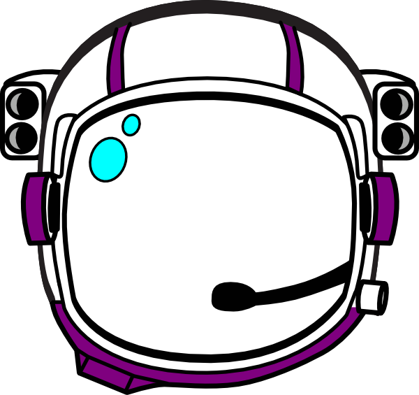 Purple Astronaut Helmet Clip Art At Clker Com Vector - Astronaut Helmet Transparent (600x565)