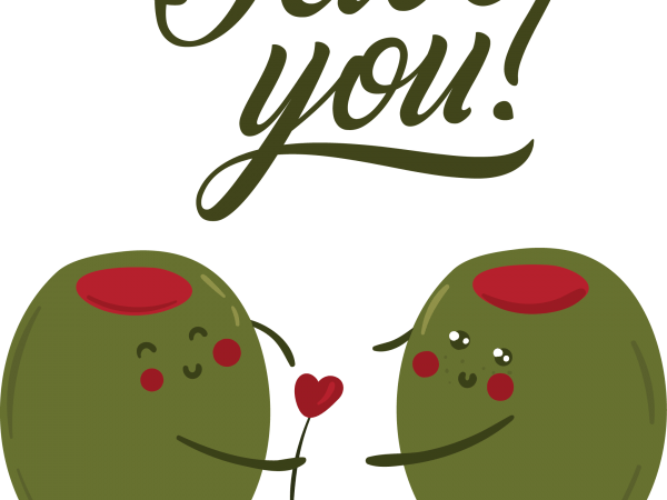 Olive You Buy T Shirt Design - Olive You Buy T Shirt Design (600x450)