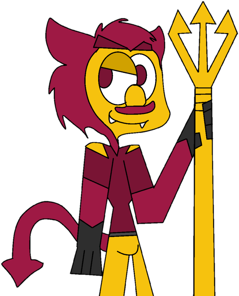 Sparky And His Pitchfork By Dacollieof2017 - Cartoon (812x984)