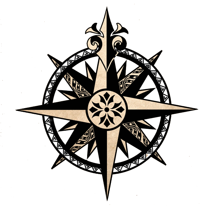 Compass Clipart Distressed - Tatouage Ros Des Vents Homme (700x680)