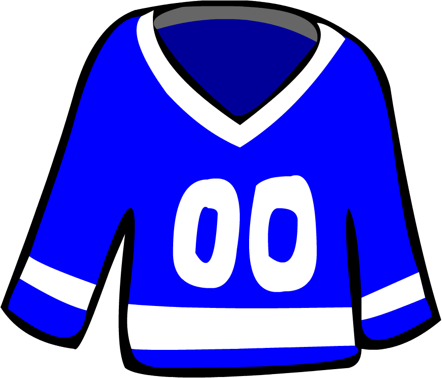 Jersey Png - Club Penguin Blue Hockey Jersey (896x766)
