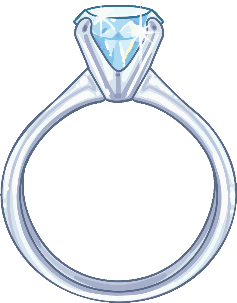 Drawn Diamond Engagement Ring - Diamond Ring Drawing Png (1024x1024)