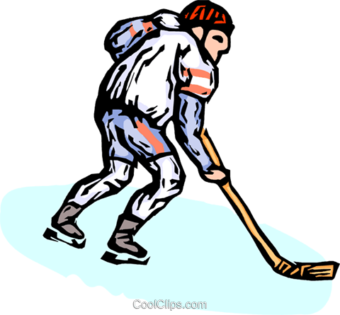 Hockey Player Royalty Free Vector Clip Art Illustration - Hockey Player Royalty Free Vector Clip Art Illustration (480x445)