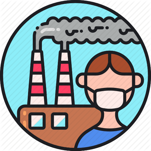 Collection Of Free Contamination Clipart Pollution - Air Pollution Icon Png (512x512)