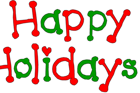 Merry Christmas Clipart Happy Holiday - Happy Holidays Clip Art (450x300)